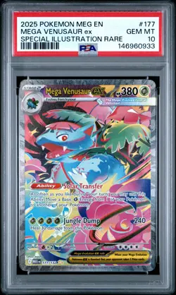 2025 POKEMON MEGA EVOLUTION SPECIAL ILLUSTRATION RARE MEGA VENUSAUR EX PSA 10 - Image 1