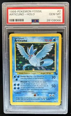 1999 Pokemon Fossil Articuno #2/62 PSA 10 GEM MINT - Image 1