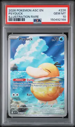 2026 POKEMON ASC EN-ASCENDED HEROES ILLUSTRATION RARE #226 PSYDUCK PSA 10 - Image 1