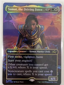 Samut, the Driving Force (Borderless) - MTG Aetherdrift Foil - Image 1