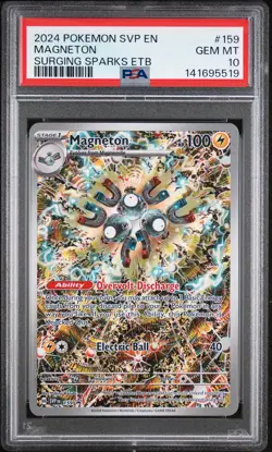 2024 POKEMON SVP EN-SV BLACK STAR PROMO #159 MAGNETON PSA 10 - Image 1