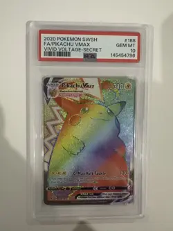 Pokemon TCG Pokemon Pikachu VMAX Pikachu Secret Rare Holo PSA 10 - Image 1