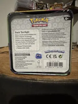 Pokemon S&V 2025 Treasures of Ruin Tin (3 Booster Packs 2 Sticker Sheets) SEALED - Image 5