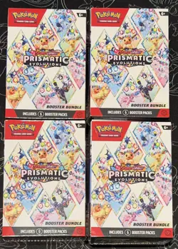 Pokemon TCG Scarlet & Violet Prismatic Evolutions Booster Bundle Lot of 4 Sealed - Image 1