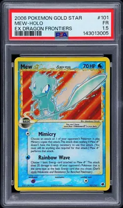 Pokemon Mew Gold Star EX Dragon Frontiers Holo Ultra Rare #101 PSA 1.5 - POP 13! - Image 1