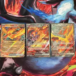 Pokemon Team Rocket's Moltres Ex Destined Rivals Stamped Promo Upc Full Set Of 3 - Image 1