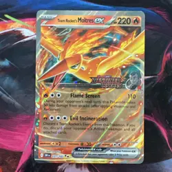 Pokemon Team Rocket's Moltres Ex Destined Rivals Stamped Promo Upc Full Set Of 3 - Image 2