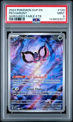 2024 POKEMON SVP SHROUDED FABLE ELITE TRAINER BOX PECHARUNT PSA 9 - Image 1
