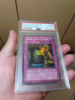 Yugioh! Barrel Behind the Door PGD-095 1st Edition Super Rare PSA 10 GEM MT - Image 2