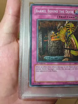 Yugioh! Barrel Behind the Door PGD-095 1st Edition Super Rare PSA 10 GEM MT - Image 3