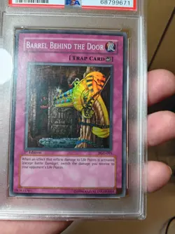 Yugioh! Barrel Behind the Door PGD-095 1st Edition Super Rare PSA 10 GEM MT - Image 4