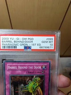 Yugioh! Barrel Behind the Door PGD-095 1st Edition Super Rare PSA 10 GEM MT - Image 5