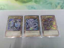 Blue Eyes White Dragon Dark Magician Red Eyes Platinum Secret Rare Yugioh tcg - Image 1