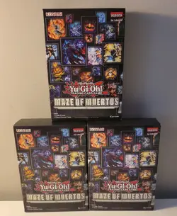 Lot of 3 Yugioh MAZE OF MUERTOS 4 Pk Booster Bundle Factory Sealed New Rare - Image 1