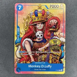 One Piece TCG - Monkey.D.Luffy P-043 (2nd Anniversary Stamped Promo) - Image 2
