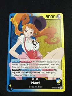 Nami OP11-041 Leader Common A Fist of Divine Speed ONE PIECE Card English - Image 1