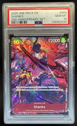 2025 One Piece EN Shanks 2nd Anniversary Set #004 PSA 10 GEM MINT Gem Mint - Image 1