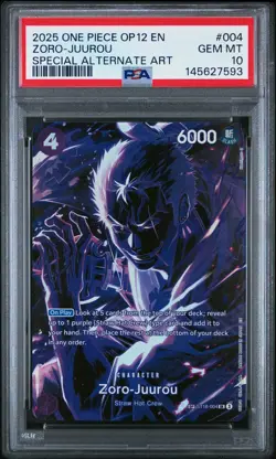 2025 ONE PIECE LEGACY OF THE MASTER SPECIAL ALT ART #004 ZORO-JUUROU PSA 10 - Image 1