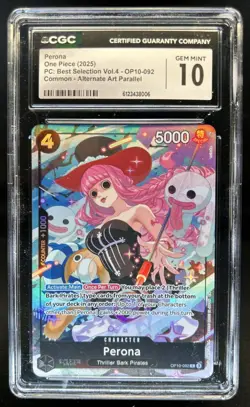 2025 One Piece PC: Best Selection Vol.4 Perona Common Alt Art #OP10-092 CGC 10 - Image 1