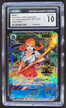 2025 ONE PIECE JP NAMI SUPER RARE 3RD ANNIV OP11-054 CGC 10 B PT - Image 1