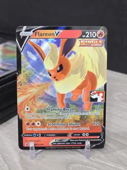 Pokemon Card TCG Flareon V SWSH149 Prize Pack Series Stamp Black Star Promo NM - Image 3