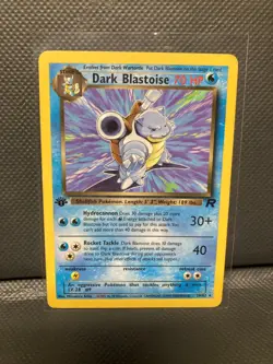Dark Blastoise 1st Edition Non-Holo LP Rare Pokemon Vintage Card WOTC - Image 1