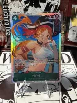 Bandai One Piece Card Game Nami OP14-031 Super Rare Foil - Image 1