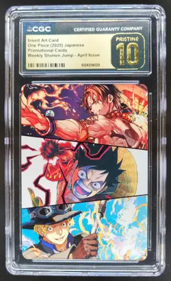 2025 ONE PIECE JP INSERT ART CARD PROMO APRIL CGC 10 PRISTINE B PT - Image 1