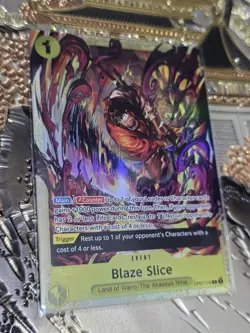 One Piece Card Game Blaze Slice 500 Years in the Future OP07-116 Alt Art - Image 1