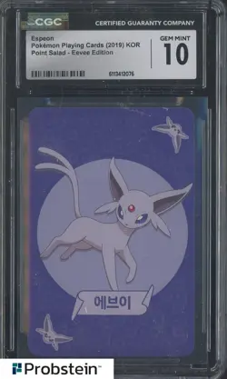 2019 Pokemon Playing Cards Korean Point Salad Eevee Edition Espeon CGC 10 - Image 1