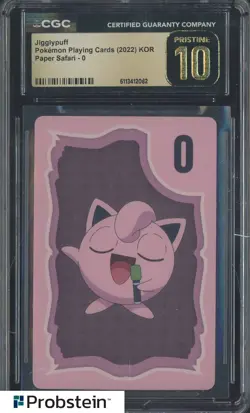 2022 Pokemon Playing Cards Korean Paper Safari - 0 Jigglypuff CGC 10 PRISTINE - Image 1