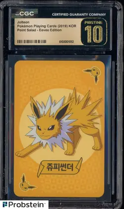2019 Pokemon Playing Cards Korean Point Salad Eevee Edition Jolteon CGC 10 - Image 1