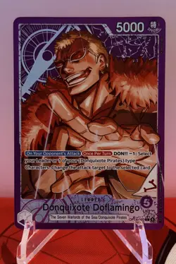 Op14-060 - Donquixote Doflamingo Leader Alt Art One Piece Card English - Image 1