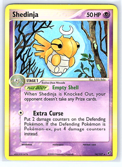 Shedinja 14/107 Deoxys NM or LP Pokemon Card - Image 1