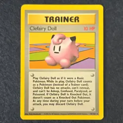 Pokemon Clefairy Doll Base Set 70/102 Rare Trainer Regular 10 HP English Card - Image 1