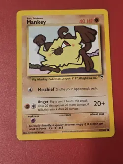 Mankey Pokemon Uncommon Card Legendary Collection 81/110 - 2002 - Image 1