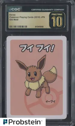 2019 Pokemon Playing Cards Japanese Old Maid Eevee CGC 10 PRISTINE - Image 1