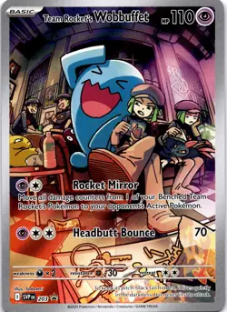 Team Rocket's Wobbuffet Promo SV: Scarlet & Violet Promo Cards 203 NM - Image 1