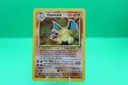 Pokemon Charizard Base Set Holo Rare 4/102 English 120 HP Card HP - Image 1