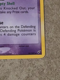 [ LP ] Shedinja 14/107 EX Deoxys Holo Rare 2005 Pokemon Card ( BUTT SWIRL ) - Image 5