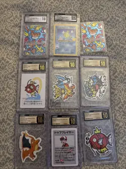 Pokemon CGC Graded Card Lot 9 cards total - Image 1
