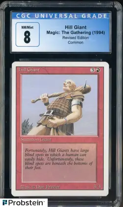 1994 MTG Magic The Gathering Revised Edition Hill Giant CGC 8 NM-MT - Image 1