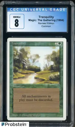 1994 MTG Magic The Gathering Revised Edition Tranquility CGC 8 NM-MT - Image 1