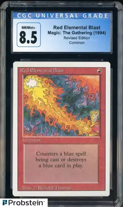1994 MTG Magic The Gathering Revised Edition Red Elemental Blast CGC 8.5 - Image 1