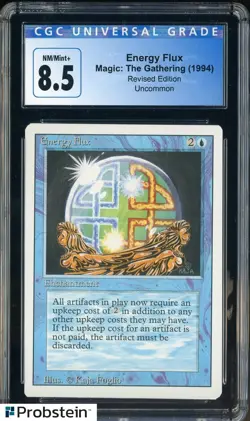 1994 MTG Magic The Gathering Revised Edition Energy Flux CGC 8.5 NM-MT+ - Image 1