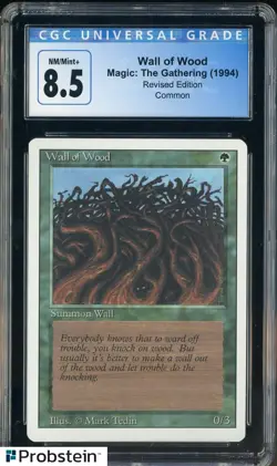 1994 MTG Magic The Gathering Revised Edition Wall of Wood CGC 8.5 NM-MT+ - Image 1