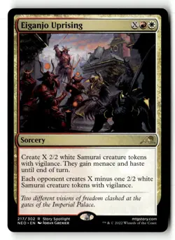 Eiganjo Uprising 217 Rare Kamigawa: Neon Dynasty Magic: The Gathering Near Mint - Image 1