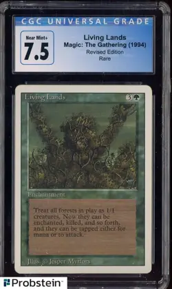 1994 MTG Magic The Gathering Revised Edition Living Lands Rare CGC 7.5 NM+ - Image 1