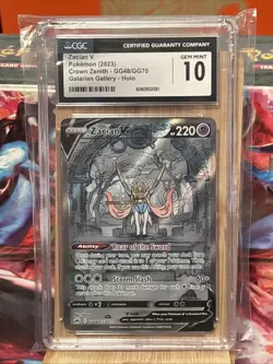 Zacian V Crown Zenith Galarian Gallery Full Art #GG48 Pokemon CGC 10 - Image 1