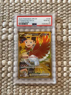 Pokemon TCG Ethan's Ho-Oh EX Card 239/182 PSA 10 - Image 1